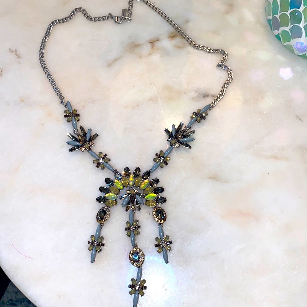 Opal Gray Statement Necklace